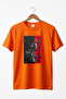 Motocross Freestyle Adrenaline Printed 100% Cotton Orange Regular Fit T-Shirt