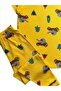 Boy's 100% Cotton Yellow Color Elephant Patterned Short Sleeve Six Long Summer Pajama Set - 5