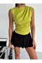Women's Draped Blouse Sleeveless Stylish Body Top - 2