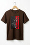 Motocross Freestyle Adrenaline Printed 100% Cotton Dark Brown Regular Fit T-Shirt