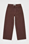 Women's Brown 6S6-81 Straight Fit Belt Detailed Special Design Denim Jeans - 5