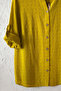 Mustard Color, Buttoned Collar, 3/4 Sleeves, Embroidered, Slit, Casual Cotton Woven Shirt 73 60 - 2