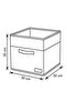 White Garnished Jute Coverless Closet Laundry Toy Organizer Folding Storage Box with Lid 30X - 5