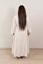 Light Beige Textured Tiered Maxi Dress - 2