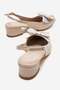 Women's Bow Tie and Stone Heeled Shoes Beige Skin - 4