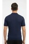 Men's Polo Neck Slim Fit Knit T-Shirt Vertical Striped Modern Summer Knit - 3