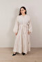 Light Beige Textured Tiered Maxi Dress