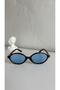 Women's Oval Sunglasses Brown Leopard Frame Blue Glass Uv400 Protection Retro Vintage - 2