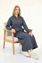 9275 - Stylish Comfortable 3 Thread Fleece-Lined Combed Cotton Women's Dress - 4
