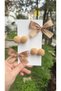 Beige Bonibon Ribbon Pompom Buckle Set (3 - 4 cm Metal Clip Buckle) - 4