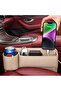 Auto Family Car Seat Gap Organizer Side Organizer for Phone, Wallet, Drinks (Beige) - 3