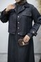Belted Jacketed Denim Dress Tsd260164 Dark Blue - 5