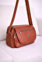 Women's Tan Multi-Compartment Leather Daily Use Crossbody & Shoulder Bag - 2