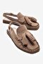Chris Women's Genuine Leather Sandals Beige Suede