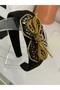 Handmade Crown with Gold Cord and Crystal Stone Embellishments on Black Suede - 4