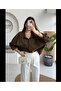 Brown Off-Shoulder Oversize Shirt - 4612 - 6