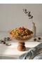 Wooden Chintika Model Glass Dessert, Salad and Presentation Bowl with Stand 21 cm - 2