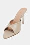 Rodi Dark Beige Matte Pointed Toe Women's Thin Heeled Slippers - 6