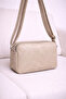 Women's Multi-Compartment Beige Covered Leather Daily Use Crossbody & Shoulder Bag - 4
