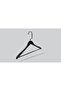 Wooden (Black Nickel Hook) Bar Hanger for Shirts and Trousers, Black Color, 48 Pieces - 2