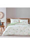 Lorinda Ranforce King Size Duvet Cover Set Green 240X220