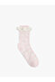 Lace Detailed Checkered Socks
