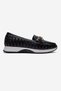 Women's Buckle-Strapped Braided Casual Shoes Black White - 2