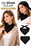 Black Plain Scarf - Bandana - November 10, April 23, October 29, August 30, May 19 Ceremony 100% Cotton - 5