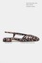 Leny Leopard Satin Piping 1-2 cm Thick Heeled Women's Sandals Ballerinas - 2