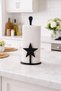 Black ❤️   Star Model ❤️   Vertical Roll Towel Holder Metal Towel Napkin Holder Paper Towel Holder Tabletop Napkin - 3