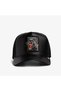 Faux Leather Panther Unisex Black Hat - 2