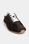 Ladin Bitter Brown Suede Leather Flat Sole Lace-Up Women's Sports Shoes - 6
