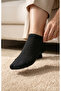 Set of 3 Patterned Textured Cotton Women's Ballerina Socks - 3