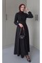Cool Stretchy Fabric, Waist Belted, Zippered Back, Pleated, Seasonal, Sweat-Proof, Stylish, Hijab Dress, Evening Dress - 3