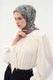 Tencel Monare Scarf Floral Pattern Gray 90X90 - 2