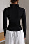 Women's Body-Fitting Zippered Cardigan – Slim Fit High Collar Basic - 4