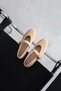 Bella Women's Belt Detail Suede Ballerina Shoes