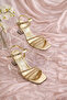 Transparent Heeled Women's Sandals with Stone Straps - 5