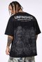Men's Oversize T-Shirt Unfinished Printed Streetwear - 2