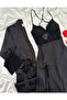 Enchante Luxurious Lace Slit Long Satin Nightgown & Robe Bridal Set (Boxed) - 2