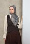 وشاح تينسل مونار بنمط ميدالية أزرق منتصف الليل 90×90 - 3