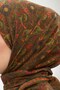 وشاح تينسل مونار بنمط ديزي باللون البني والأخضر 90×90 - 5