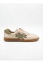 2609901Y Women's Genuine Leather Pieced Sneaker Shoes