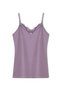 Cotton Women's Undershirt with Lace Detail at the Neck and Thin Straps - 4