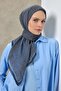 وشاح تينسل مونار بنمط متاهة أزرق منتصف الليل 90×90 - 2