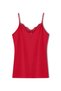 Cotton Women's Undershirt with Lace Detail at the Neck and Thin Straps - 4
