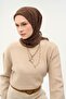 وشاح تينسل مونار بنمط ربيع البلاط باللون البني المرير 90×90