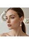 Pearl Sparkle Dangle Earrings - 3