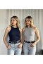 Women's 2-Piece Halter Neck Ribbed Tank Top