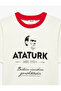 Cotton Short Sleeve Crew Neck Ataturk Printed T-Shirt - 5